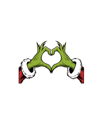 Szeretem a karácsonyi páros pólókat Grinch Fekete pólóra minta fekete pólón