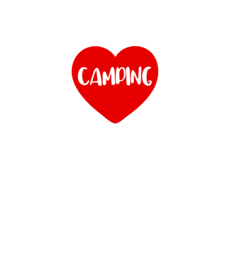 Camping heart minta fehér pólón