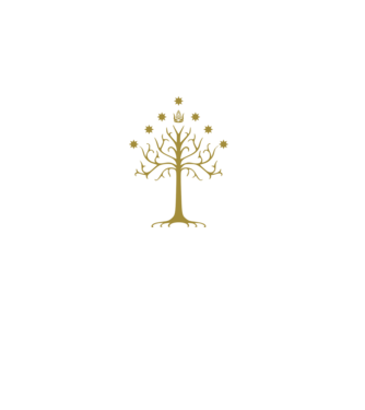 The White Tree of Gondor with The Crown minta fekete pólón