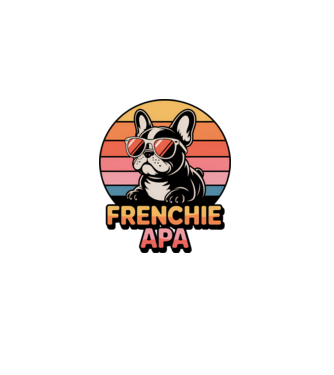 Frenchie Apa minta fekete pólón