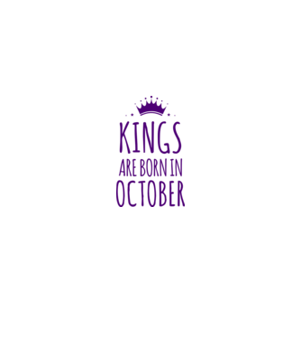 Kings are born in - October minta világos rózsaszín pólón