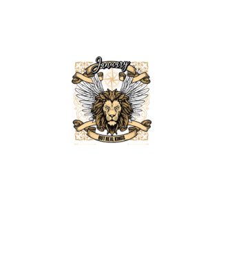 KINGS ARE BORN 2015 - JANUÁR minta fekete pólón