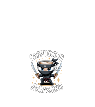 Cappuccino Assassino minta fehér pólón