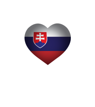 i heart slovakia minta fehér pólón