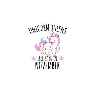 Unicorn queens are born in - November minta farmerkék pólón