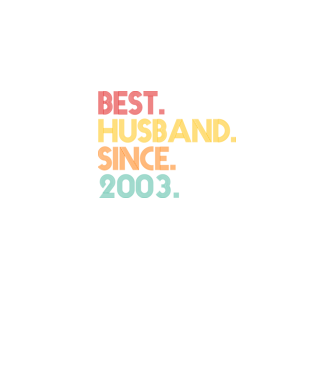 best husband since 2003 retro minta fekete pólón