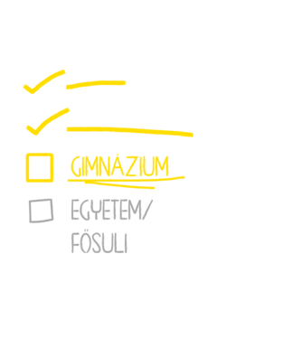 Oktatás checklist Általános - fekete alap minta fehér pólón