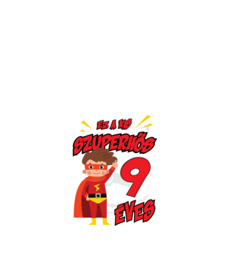 Ez a kis szuperhős 9 éves minta fekete pólón
