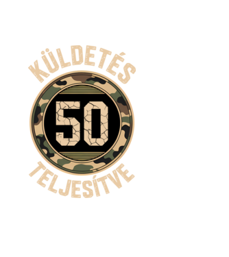 Küldetés teljesítve 50 minta fekete pólón