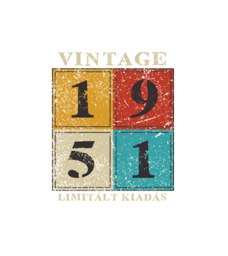 vintage_1951_limitált_világos minta fehér pólón