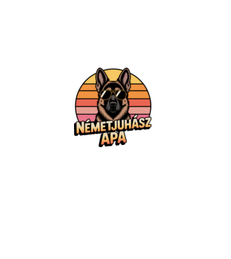 Németjuhász Apa minta fehér pólón