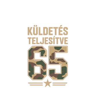 Küldetés teljesítve 65 minta fehér pólón