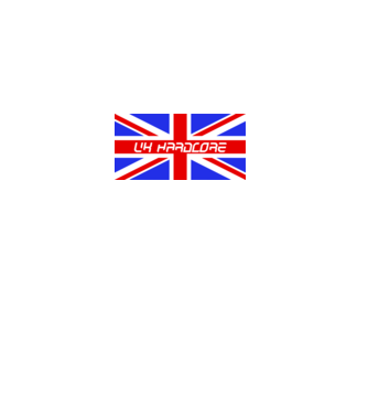UK HardCore.eps minta szürke pólón