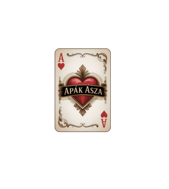 Apák Ásza minta fekete pólón