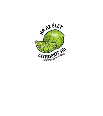 Tequila és citrom fekete minta fehér pólón