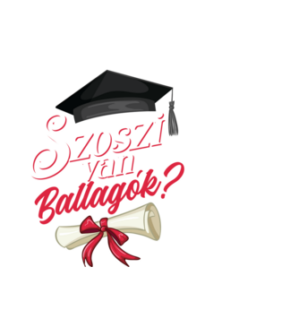 Szoszi van ballagók feketére minta fehér pólón