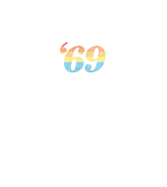Retro születésnap 1969 minta fekete pólón