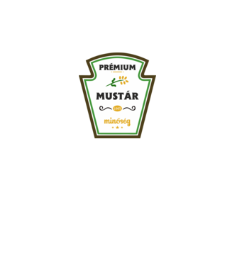 Premium mustar minta szürke pólón
