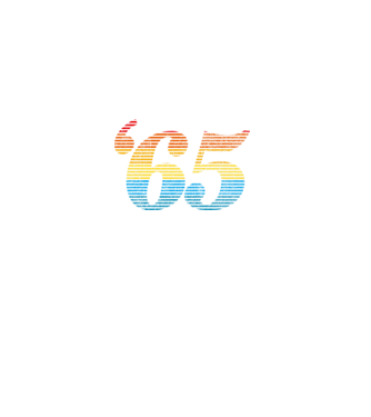 Retro születésnap 1965 minta fehér pólón