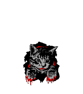 Bloodcat minta fehér pólón