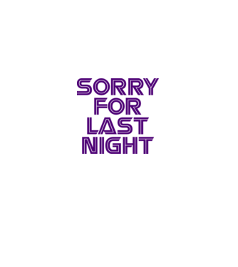 SORRYFORLASTNIGHT minta piros pólón
