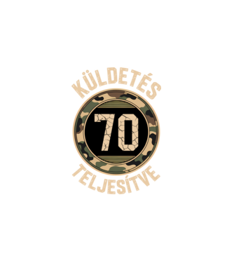 Küldetés teljesítve 70 minta fehér pólón