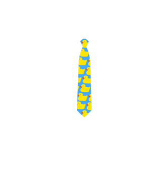 duck-tie2 minta fekete pólón
