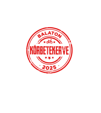 Badge - Balaton Körbetekerve minta fehér pólón