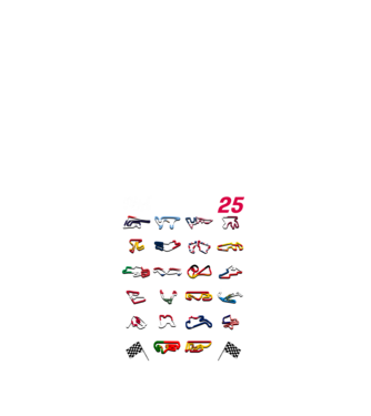 MOTOGP 25 CALENDAR fekete alapra minta fehér pólón