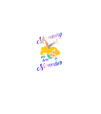 Mermazing girls are born november minta fekete pólón