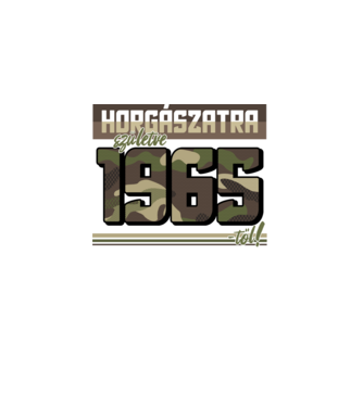 Horgászatra születve - 1965 minta fekete pólón