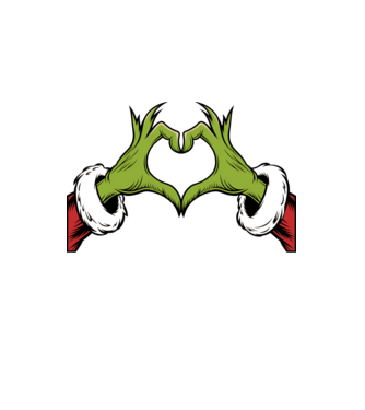 Szeretem a karácsonyi páros pólókat Grinch Fekete pólóra angol minta fehér pólón