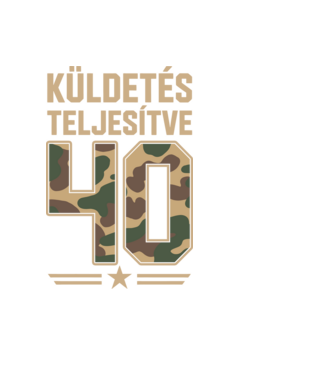 Küldetés teljesítve 40 minta fekete pólón