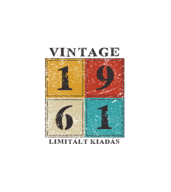 vintage_1961_limitált minta fehér pólón