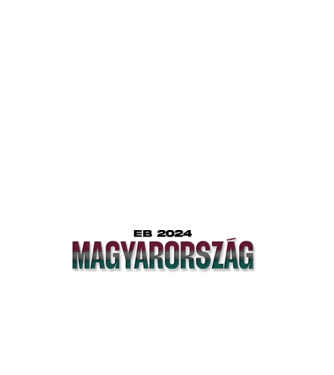 EB 2024 magyarország text minta fehér pólón