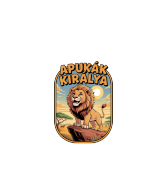 Apukák királya minta fekete pólón