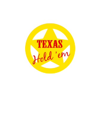 Texas Holdem minta fekete pólón