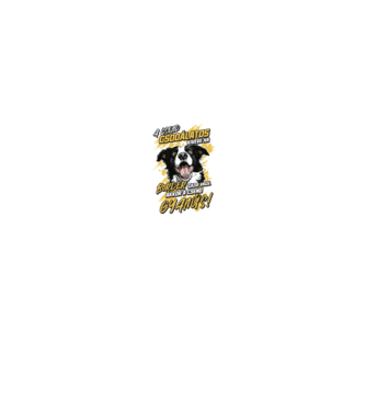 Border Collie Gyanús csend minta fehér/piros pólón