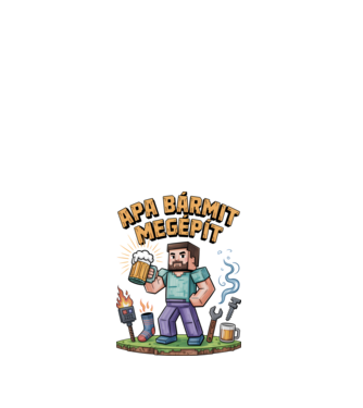 Apa bármit megépít minta fehér pólón