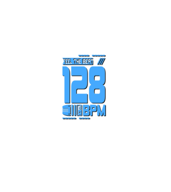 Feel The Beat - 128 BPM (Shadow) minta sötétzöld pólón