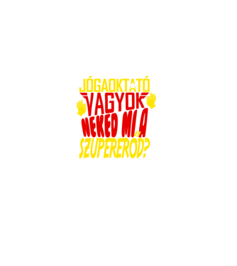 jogaoktato_szuperero minta fekete pólón