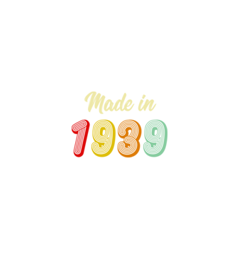 made in 1939 retro minta fekete pólón
