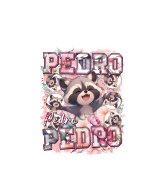 Girly Pedro minta fehér pólón
