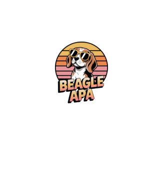 Beagle Apa minta fekete pólón