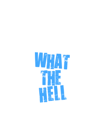 What the hell minta fehér pólón