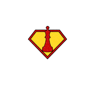 SuperChess Király minta királykék pólón