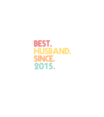 best husband since 2015 retro minta fekete pólón