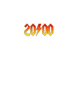Rock születésnap 2000 JANUÁR minta fekete pólón