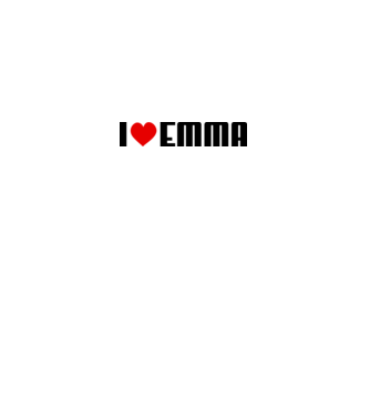 I love Emma minta fehér pólón