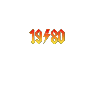 Rock születésnap 1980 JANUÁR minta fekete pólón